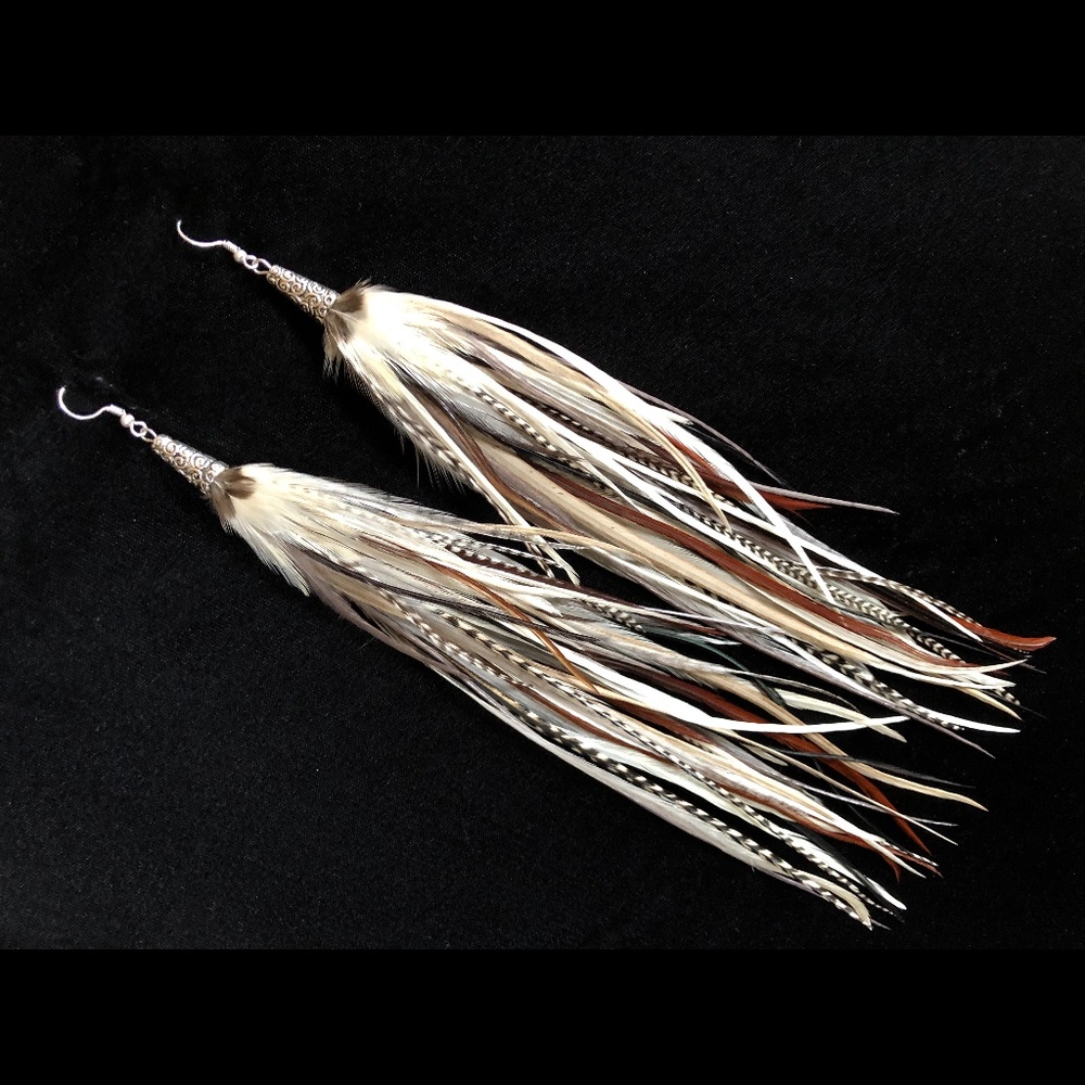 Real Feather Earrings ~ EARTHEN CRONE